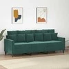Trivietė sofa, tamsiai žalios spalvos, 180cm, aksomas