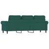 Trivietė sofa, tamsiai žalios spalvos, 180cm, aksomas