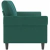 Trivietė sofa, tamsiai žalios spalvos, 180cm, aksomas