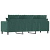 Trivietė sofa, tamsiai žalios spalvos, 180cm, aksomas