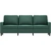 Trivietė sofa, tamsiai žalios spalvos, 180cm, aksomas