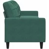 Trivietė sofa, tamsiai žalios spalvos, 210cm, aksomas