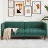 Trivietė sofa, tamsiai žalios spalvos, audinys