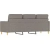 Trivietė sofa, taupe spalvos, 180cm, audinys
