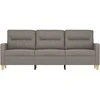 Trivietė sofa, taupe spalvos, 180cm, audinys