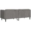 Trivietė sofa, taupe spalvos, audinys