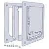 TRIXIE 2 krypčių durelės šunims, dydis S-M 30x36 cm, baltos, 3878