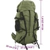 Turistinė kuprinė, uniformnė žalia, 60L, oksfordo audinys