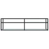 TV staliukas TV spintelė, balta marmuro, 160x40x40,5cm, grūdintas stiklas