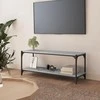 TV staliukas TV spintelė, pilka ąžuolo, 100x33x41cm, mediena ir plienas