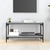 TV staliukas TV spintelė, pilka ąžuolo, 80x33x41cm, mediena ir plienas