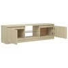 TV staliukas TV spintelė su LED apšvietimu, ąžuolo spalvos, 120x30x35,5cm