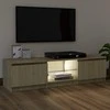TV staliukas TV spintelė su LED apšvietimu, ąžuolo spalvos, 120x30x35,5cm