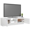 TV staliukas TV spintelė su LED apšvietimu, balta, 120x30x35,5cm, blizgi