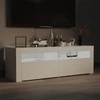TV staliukas TV spintelė su LED apšvietimu, balta spalva, 120x35x40 cm