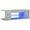 TV staliukas Tv spintelė su LED apšvietimu, betono pilka, 90x39x30cm