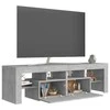 TV staliukas Televizoriaus spintelė su LED, betono pilka, 140x36,5x40cm