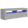 TV staliukas TV spintelė su LED apšvietimu, betono pilka, 120x35x40 cm