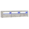 TV staliukas TV spintelė su LED apšvietimu, betono pilka, 180x35x40cm