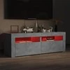 TV staliukas TV spintelė su LED apšvietimu, betono pilka, 120x35x40 cm