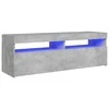 TV staliukas TV spintelė su LED apšvietimu, betono pilka, 120x35x40 cm