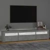 TV staliukas TV spintelė su LED apšvietimu, betono pilka, 195x35x40cm