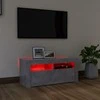 TV staliukas TV spintelė su LED apšvietimu, betono pilka, 90x35x40cm