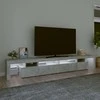 TV staliukas TV spintelė su LED apšvietimu, betono pilka, 260x36,5x40cm