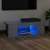 TV staliukas Tv spintelė su LED apšvietimu, betono pilka, 90x39x30cm