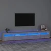 TV spintelė su LED apšvietimu, betono pilka, 270x35x40cm