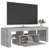TV staliukas TV spintelė su LED apšvietimu, betono pilka, 120x35x40cm