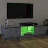 TV staliukas TV spintelė su LED apšvietimu, betono pilka, 120x30x35,5cm