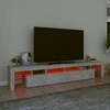 TV staliukas TV spintelė su LED apšvietimu, betono pilka, 230x36,5x40cm