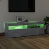 TV staliukas TV spintelė su LED apšvietimu, betono pilka, 120x35x40 cm