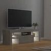 TV staliukas TV spintelė su LED apšvietimu, betono pilka, 120x35x40cm