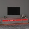 TV staliukas TV spintelė su LED apšvietimu, betono pilka, 240x35x40cm