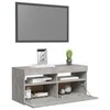 TV staliukas TV spintelė su LED apšvietimu, betono pilka, 90x35x40cm