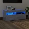 TV staliukas TV spintelė su LED apšvietimu, betono pilka, 90x35x40cm