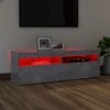 TV staliukas TV spintelė su LED apšvietimu, betono pilka, 120x35x40 cm