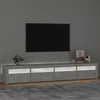 TV staliukas TV spintelė su LED apšvietimu, betono pilka, 240x35x40cm