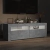 TV staliukas TV spintelė su LED apšvietimu, betono pilka, 120x35x40 cm
