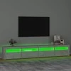 TV staliukas TV spintelė su LED apšvietimu, betono pilka, 240x35x40cm