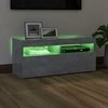TV staliukas TV spintelė su LED apšvietimu, betono pilka, 90x35x40cm