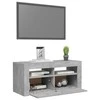 TV staliukas TV spintelė su LED apšvietimu, betono pilka, 90x35x40cm