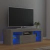 TV staliukas TV spintelė su LED apšvietimu, betono pilka, 120x35x40cm