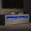 TV staliukas TV spintelė su LED apšvietimu, betono pilka, 120x35x40 cm