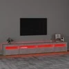 TV spintelė su LED apšvietimu, betono pilka, 270x35x40cm
