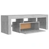 TV staliukas TV spintelė su LED apšvietimu, betono pilka, 120x35x40cm