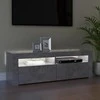 TV staliukas TV spintelė su LED apšvietimu, betono pilka, 120x35x40 cm