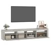 TV staliukas TV spintelė su LED apšvietimu, betono pilka, 210x35x40cm